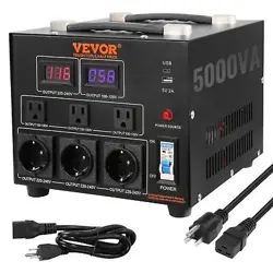 VEVOR VOLTAGE CONVERTER TRANSFORMER 500-5000W HEAVY DUTY
