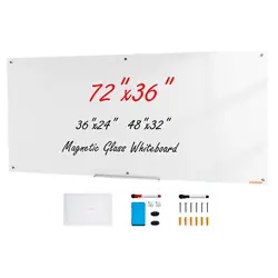 VEVOR MAGNETIC GLASS WHITEBOARD DRY-ERASE BOARD 72