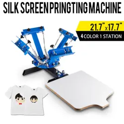 4 COLOR 1 STATION SILK SCREEN PRINTING MACHINE T-SHIRT PRESS EQUIPMENT KIT