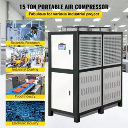 VEVOR 15 TON AIR-COOLED INDUSTRIAL WATER CHILLER MACHINE 150L TANK 15HP LCD