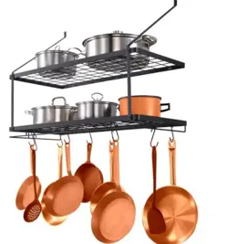 VEVOR POT RACK WALL MOUNTED, 30 INCH POT AND PAN HANGING RACK, POT AND PAN HANGE