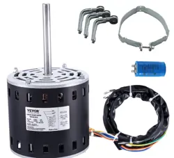 VEVOR 3/4HP FURNACE BLOWER MOTOR 208-230V 3.85A 1075RPM 5 SPEEDS CW/CCW ROTATION