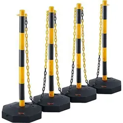 VEVOR ADJUSTABLE TRAFFIC DELINEATOR POST CONES, 4 PACK, TRAFFIC SAFETY DELINEAT