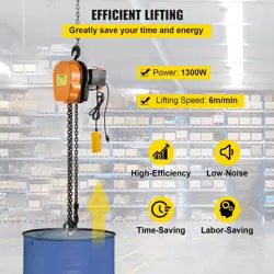 0.5TON/1TON ELECTRIC CHAIN HOIST WINCH W/ 10'-15' G80 CHAIN 110V REMOTE CONTROL