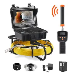 9 INCH SEWER CAMERA 50M/164FT PIPE INSPECTION CAMERA W/ 512HZ SONDE 720P