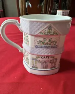 LENOX SPICE VILLAGE CAFE MUG LAVENDER  COFFEE TEA MUG 1992 VINTAGE
