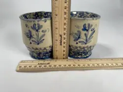 BLUE SPONGEWARE MUGS