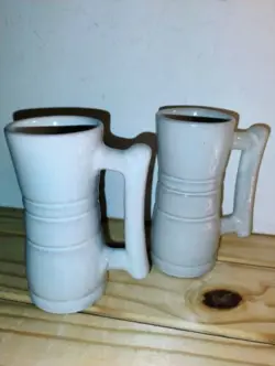 VINTAGE MCM FRANKOMA 2 MUGS