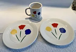 FLOWERS PLATES MUG