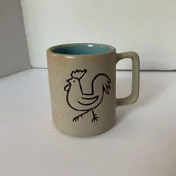 ROOSTER STONEWARE MUG