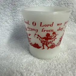 WHITE MUG RED
