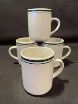 BAND STONEWARE MUGS