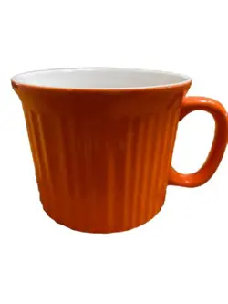 CORNING WARE ORANGE MUG 20 OZ COLOURS STONEWARE NO LID MICROWAVE OVEN SAFE
