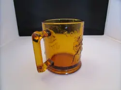 AMBER GLASS CUP