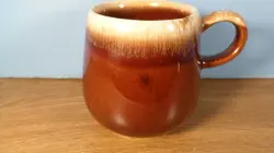 VINTAGE MCCOY BROWN DRIP GLAZE POTTERY COFFEE MUG ~ CUP ~