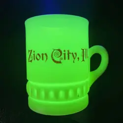 URANIUM GLASS MUG