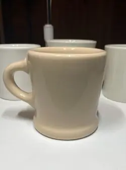 4 DIFFERENT VINTAGE HEAVY RESTAURANT WARE DINER COFFEE MUGS