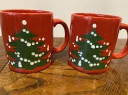 WAECHTERSBACH CHRISTMAS TREE MUGS VINTAGE WEST GERMANY - 2