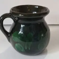 BLACK/GREEN GLAZE COFFEE