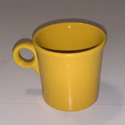 FIESTA HLC YELLOW HOMER LAUGHLIN RING HANDLE COFFEE MUG CUP