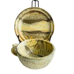 CUP SAUCER SPECKLED