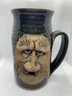 VINTAGE BOMBENGER SIGNED ART POTTERY FACE  MUG