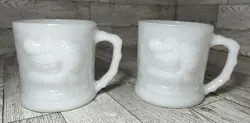 VINTAGE B.C. COMIC GROG MILK GLASS MUG COFFEE CUP JOHNNY HART FIRE KING 