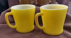 2 VINTAGE ANCHOR HOCKING FIRE KING WARE COFFEE MUGS