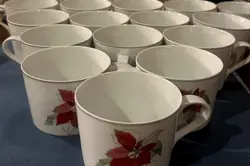 POINSETTIA COFFEE MUGS