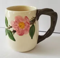 VINTAGE 1950'S FRANCISCAN HAND PAINTED DESERT ROSE 16 OZ GRAND MUG