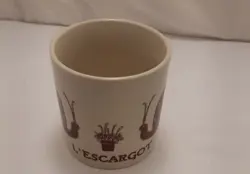 VINTAGE 1978 TAYLOR & NG L'ESCARGOT FRENCH SNAIL COFFEE/TEA CUP MUG BROWN