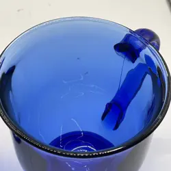 SET OF 2 VINTAGE ANCHOR HOCKING COBALT BLUE GLASS 5