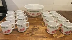 PUNCH/EGGNOG BOWL WITH