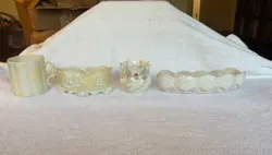 BELLEEK-UNUSED-ORNATE MUG CANDY