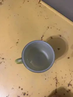 ANCHOR HOCKING FIRE KING VINTAGE GREEN COFFEE CUP MUG KIMBERLY DIAMOND PATTERN