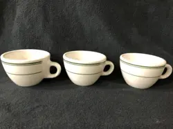 GREEN STRIPED STONEWARE