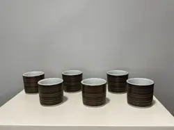 BLACK/BROWN STRIPED MUGS
