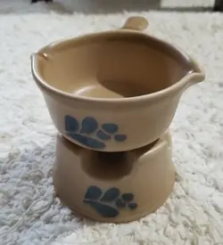 BLUE FLORAL STONEWARE