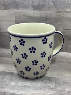 WITH BLUE FLOWERS
