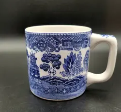 VINTAGE BLUE WILLOW COFFEE MUG UNMARKED