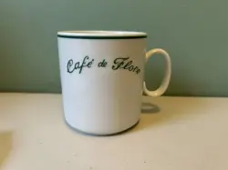 VTG FRENCH CAFE DE FLORE PARIS REVOL   PORCELAIN COFFEE TEA MUG EUC