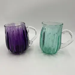 PURPLE RIBBED CUPS