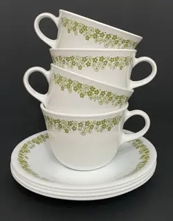 MUGS SAUCERS VTG