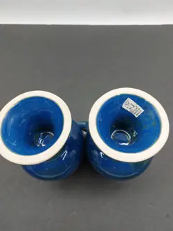 STONEWARE PEDESTAL MUGS