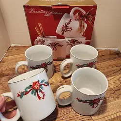 VINTAGE POINSETTIA RIBBONS