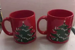 ONE WAECHTERSBACH W. GERMANY CHRISTMAS TREE COFFEE MUG VINTAGE 3 3/4”
