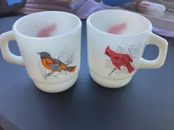 CUP MUGS W/BIRDS