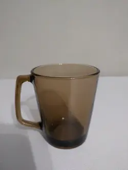 VINTAGE CORNING PYREX 1400 SMOKED AMBER GLASS MUG