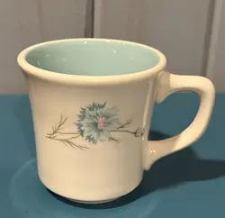 VTG TAYLOR MUG TAYLOR SMITH TAYLOR EVER YOURS BOUTONNIERE COFFEE MUG BLUE FLORAL