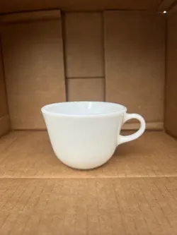 VINTAGE PYREX CORNING USA WHITE MILK GLASS 8 OZ COFFEE CUPS
